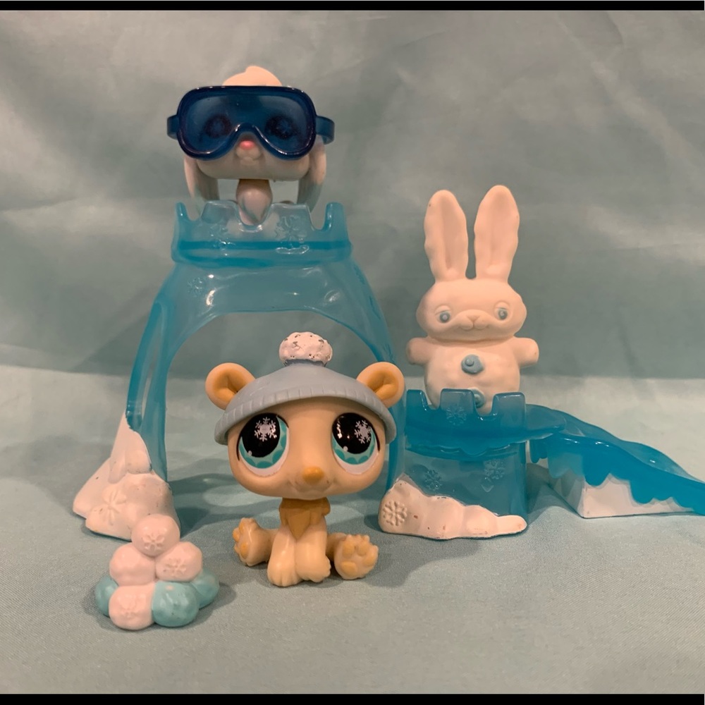 Littlest Pet Shop Lot Polar Bear #758 Bunny #685